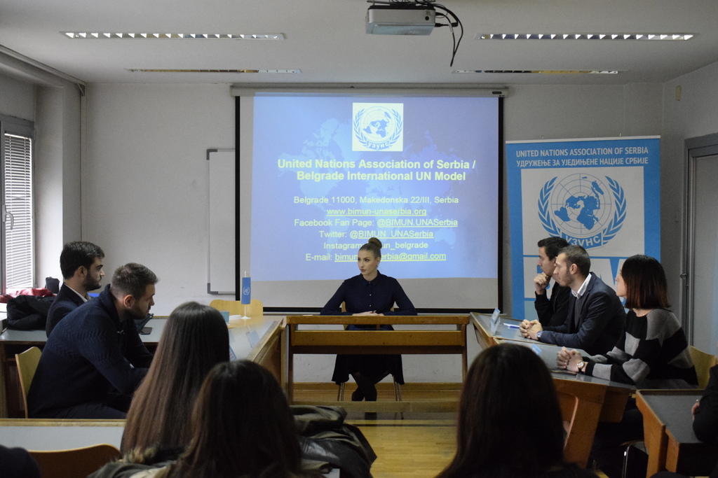 Представљање пројекта Београдски међународни модел Уједињених нација (БИМУН/BIMUN)