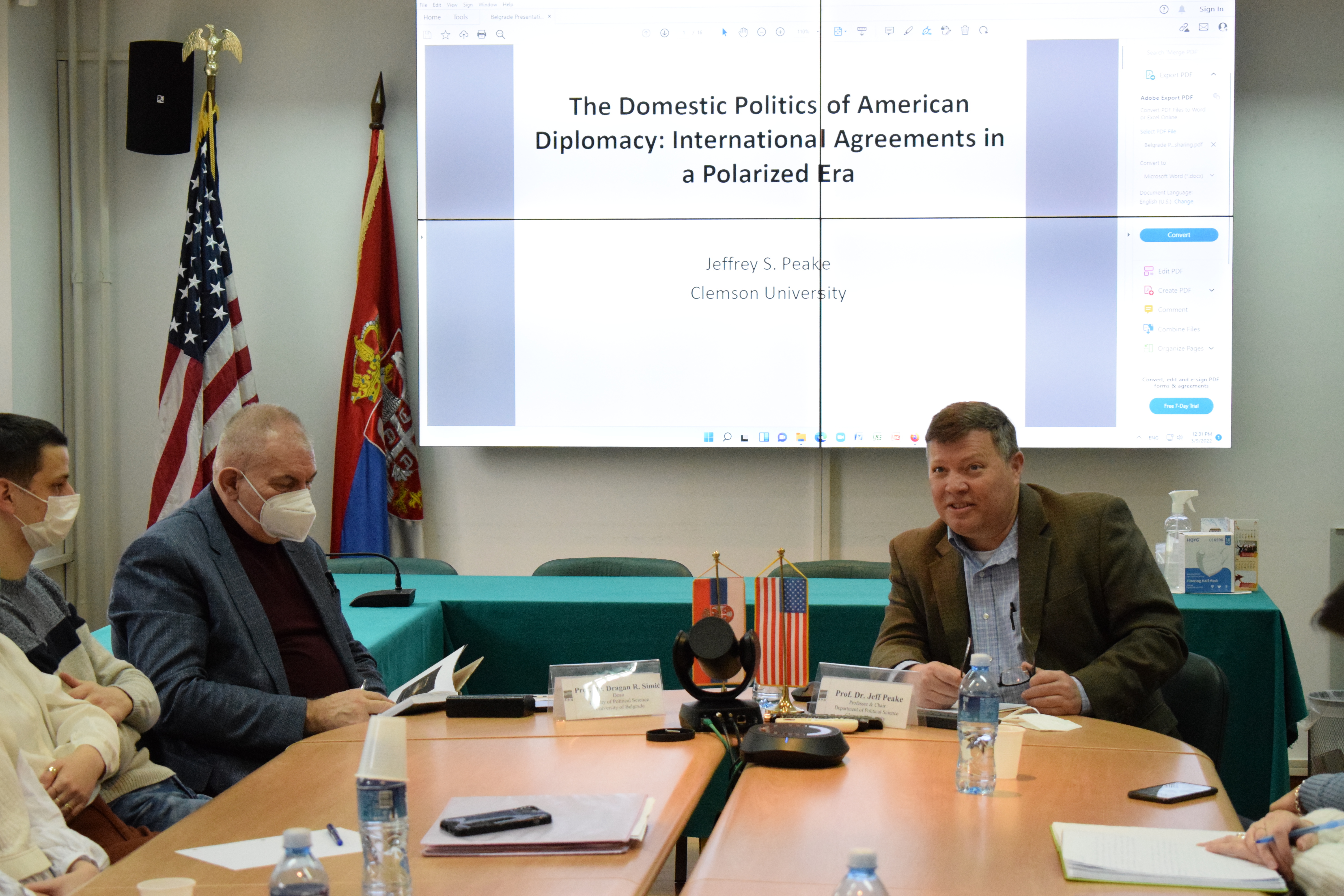 Одржано предавање професора Џефрија Пика са Клемсон универзитета