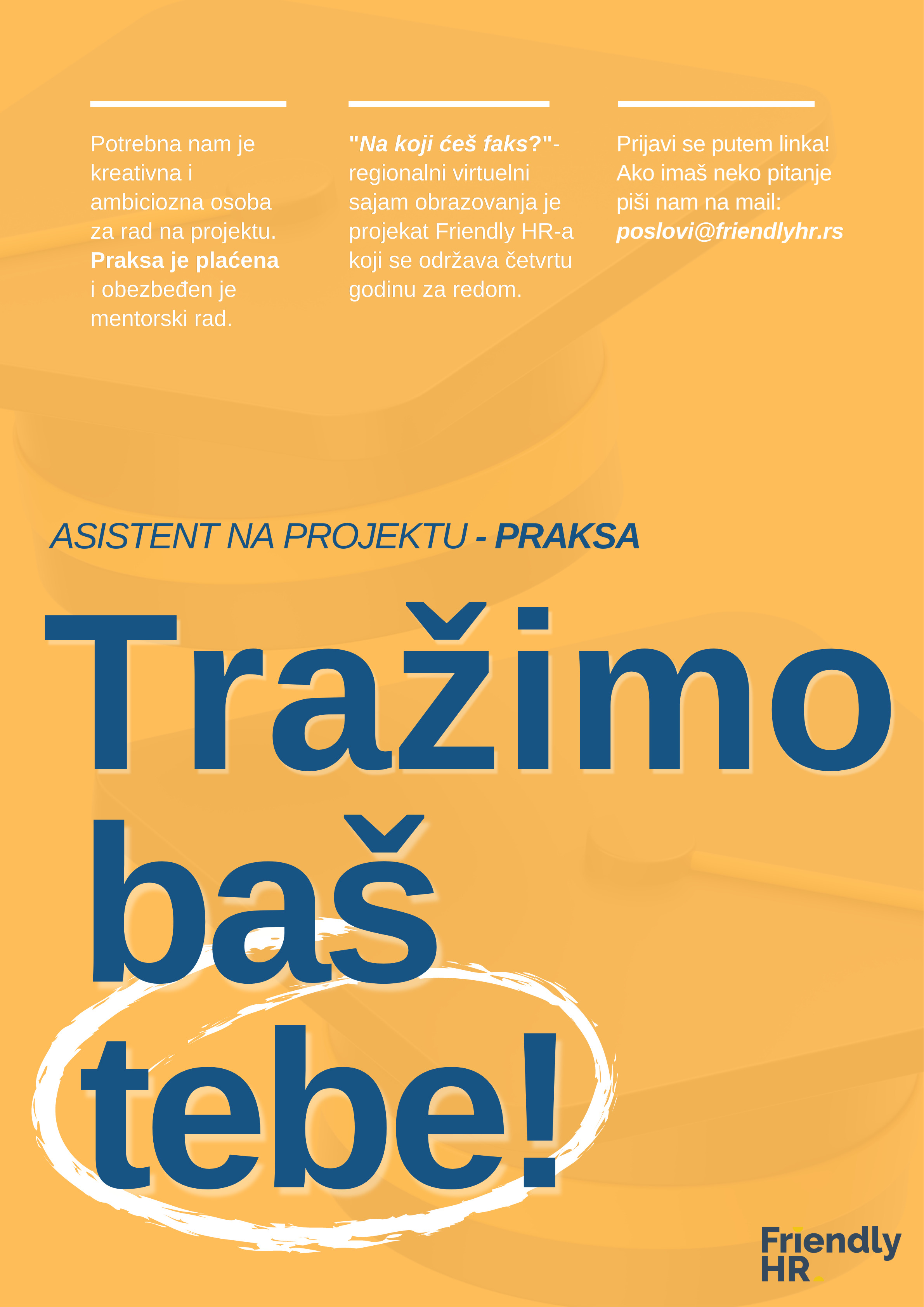 Kompanija Friendly HR - asistent na projektu