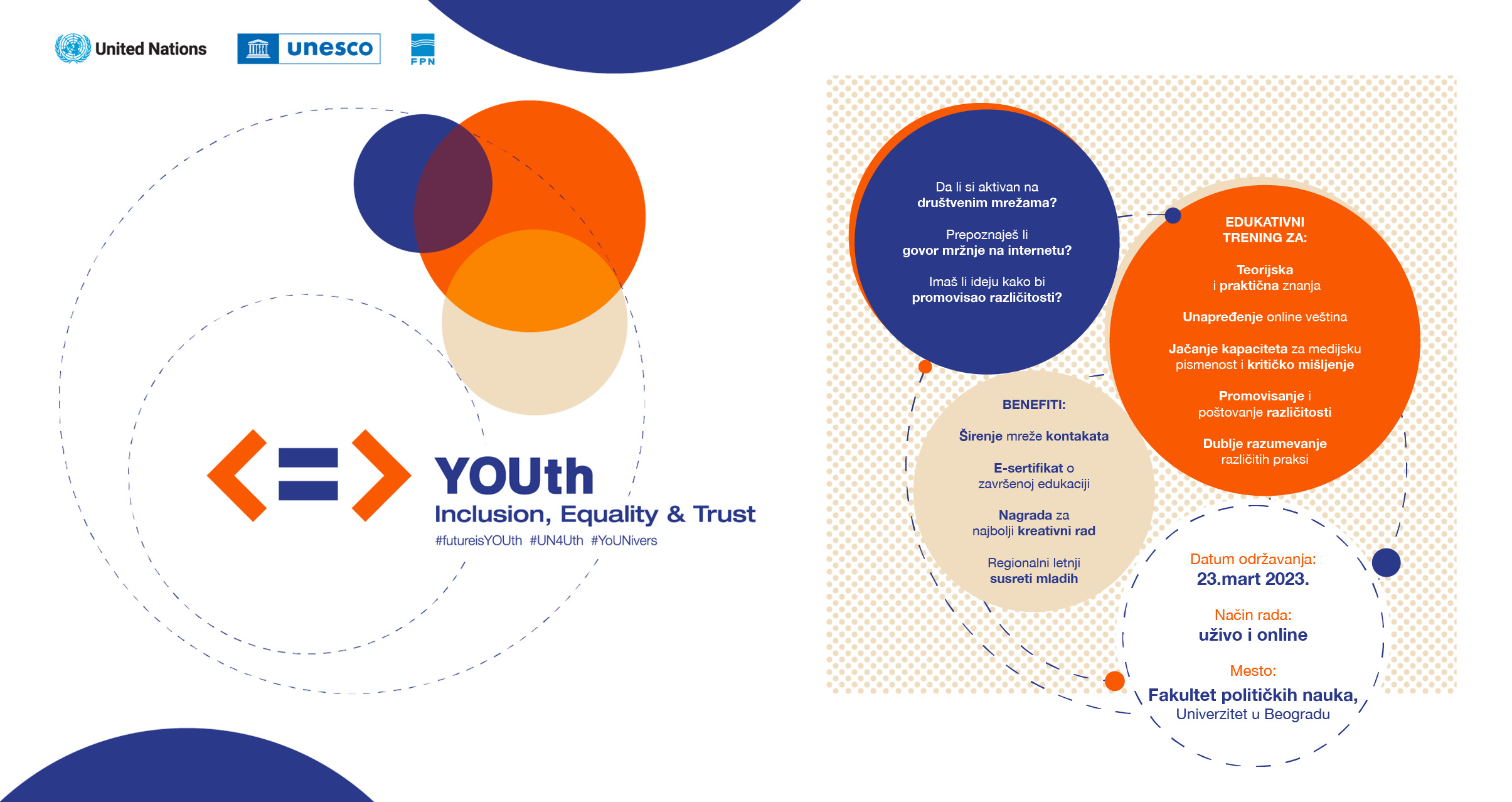 Позив на едукативне радионице у оквиру пројекта YOUth 4 Inclusion, Equality & Trust