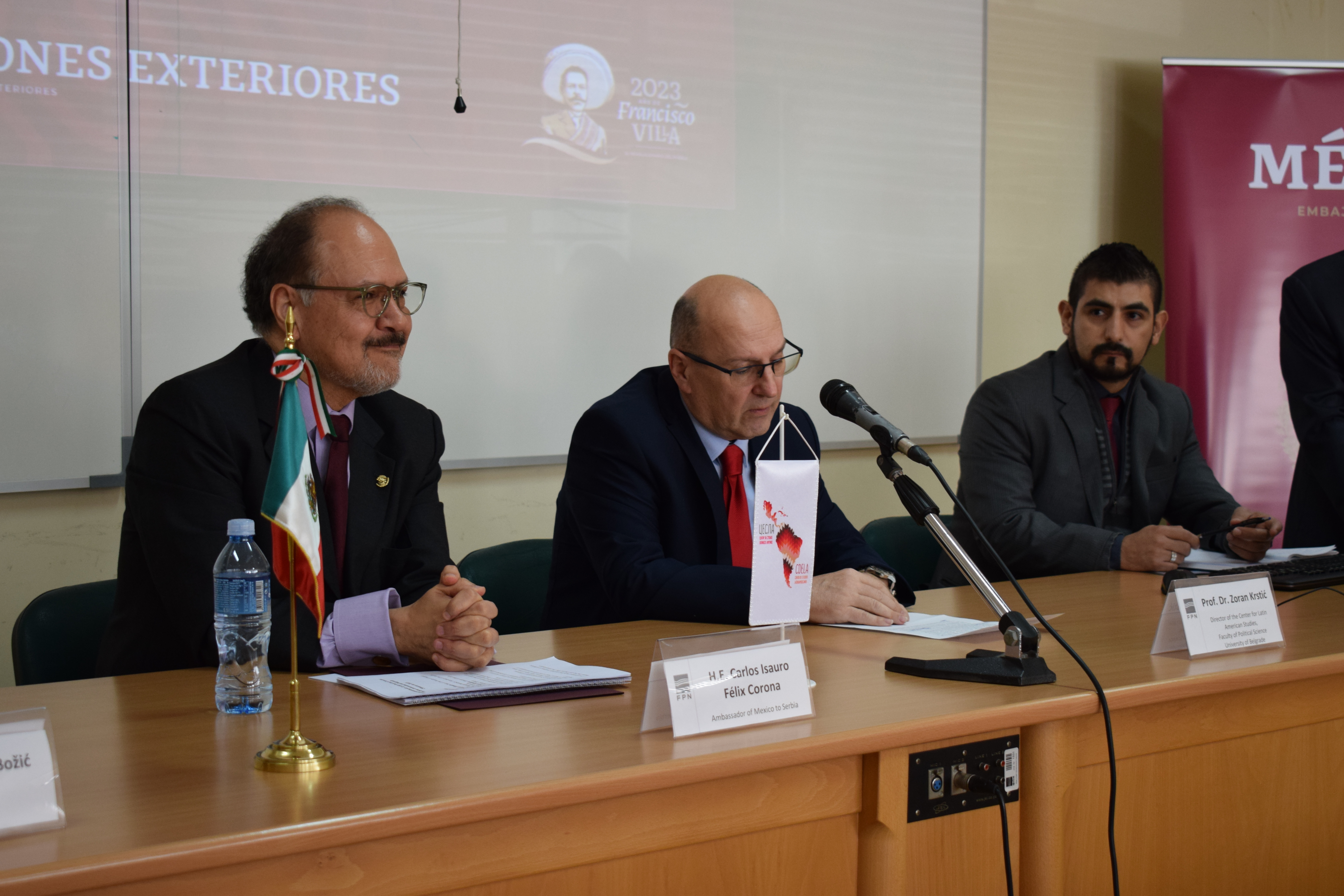 Održano predavanje ambasadora Meksika Nj. E. g. Karlosa Isaura Feliksa Korone