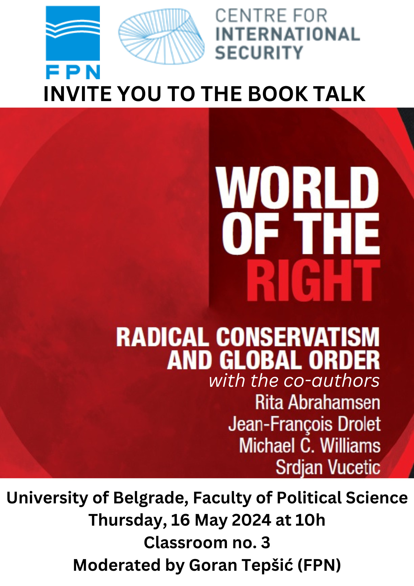 Book Talk Invitation – World of the Right: Radical Conservatism and Global Order