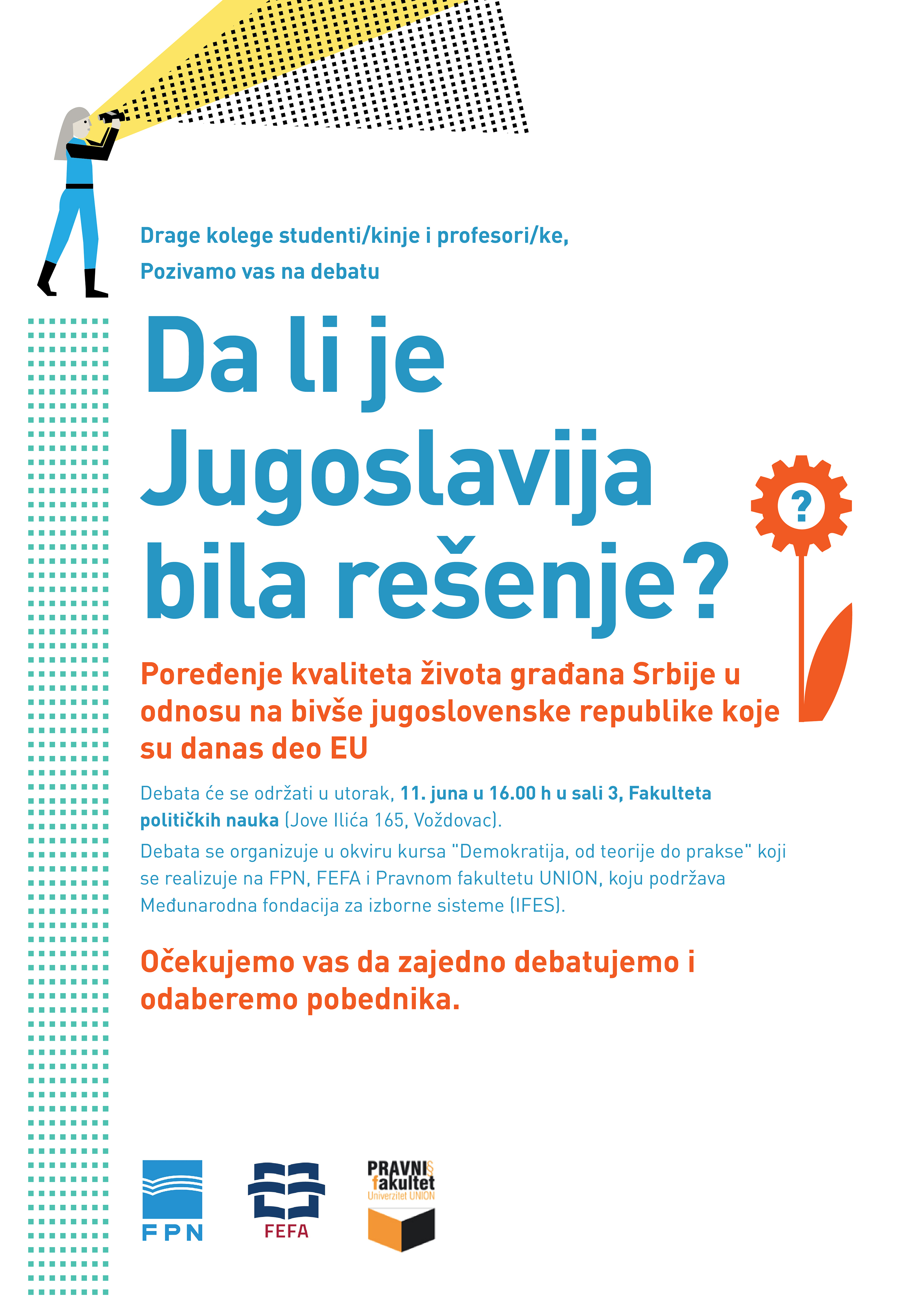 Позив на дебату ,,Да ли је Југославија била решење?"
