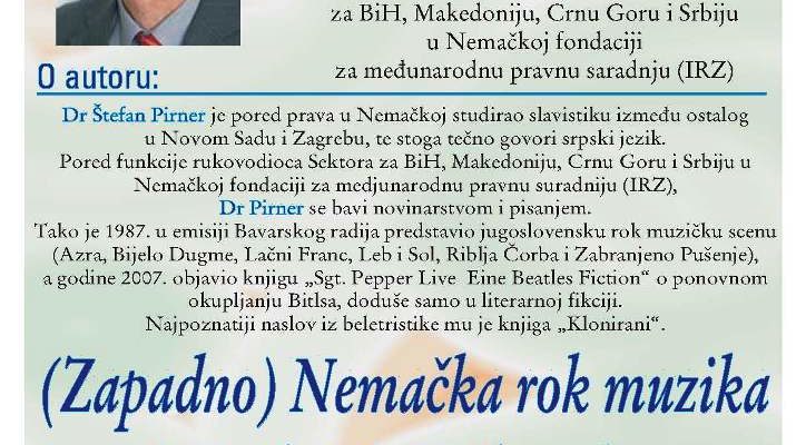 Предавање – (Западно) Немачка рок музика 1970-их и 1980-их година као огледало друштвених промена