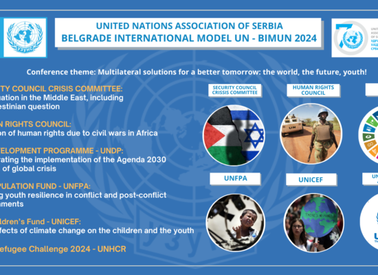 Конкурс за делегате 21. Међународне конференције ,,Београдски међународни модел Уједињених нација – БИМУН 2024″