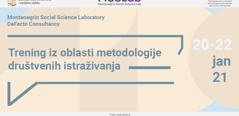 Пoзив за учешће ‚‚Тренинг из области методологије за друштвена истраживања”