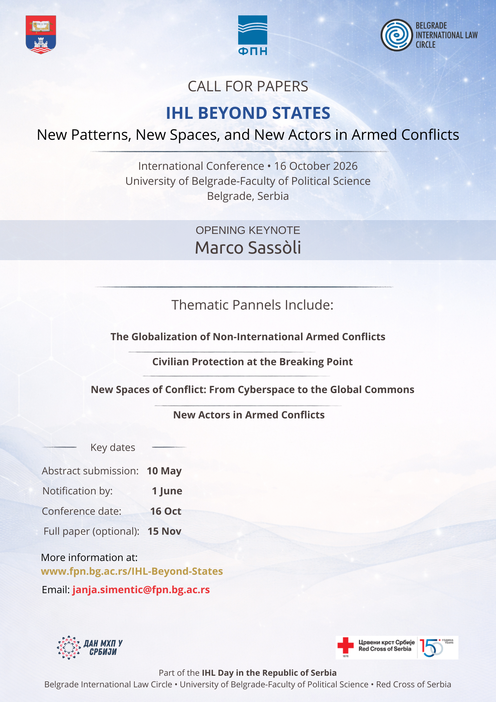 Call for Papers: IHL Beyond States Conference