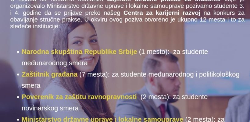 Сајам стручне праксе за студенте – Конкурс за практиканте