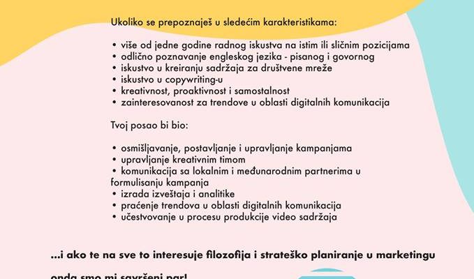 Балкански објективистички центар – конкурс за посао