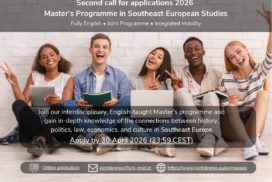 Second call for applications: Joint Master’s Programme in Southeast European Studies – University of Graz and University of Belgrade