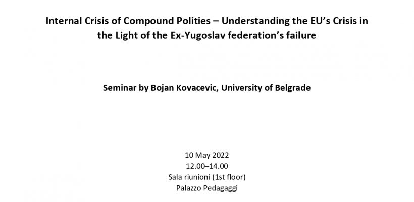 Predstavljanje knjige profesora Bojana Kovacevica “Europe’s Hidden Federalism” Routledge, 2017, na Univerzitetu u Kataniji