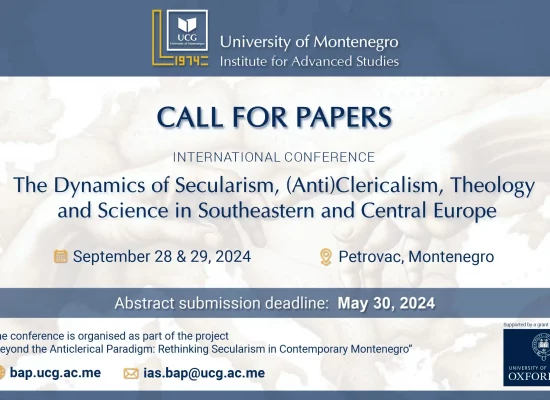 Call for Papers: The Dynamics of Secularism, (Anti)Clericalism, Theology, and Science in Southeastern and Central Europe