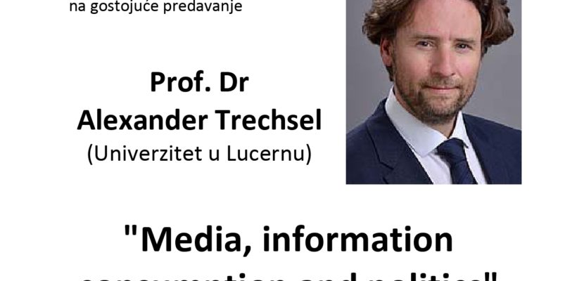 Предавање „Медији, употреба информација и политика” проф. др Alexander Trechsel